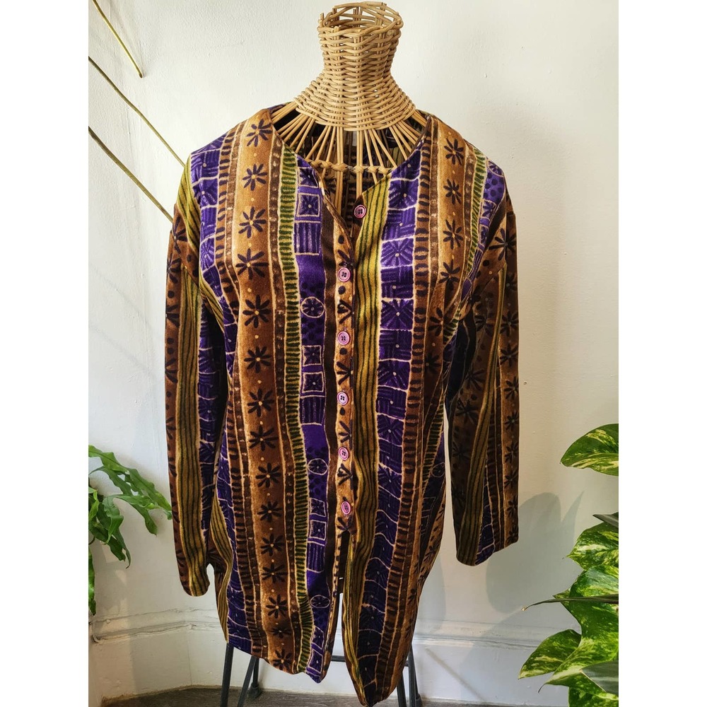 Vintage Velvet tribal print long sleeve